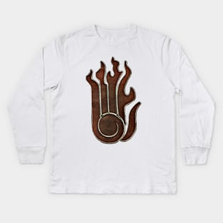 Skyrim Destruction Spell Tome Kids Long Sleeve T-Shirt